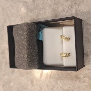 NWT Sparkling Gold and Silver Hoop Earrings